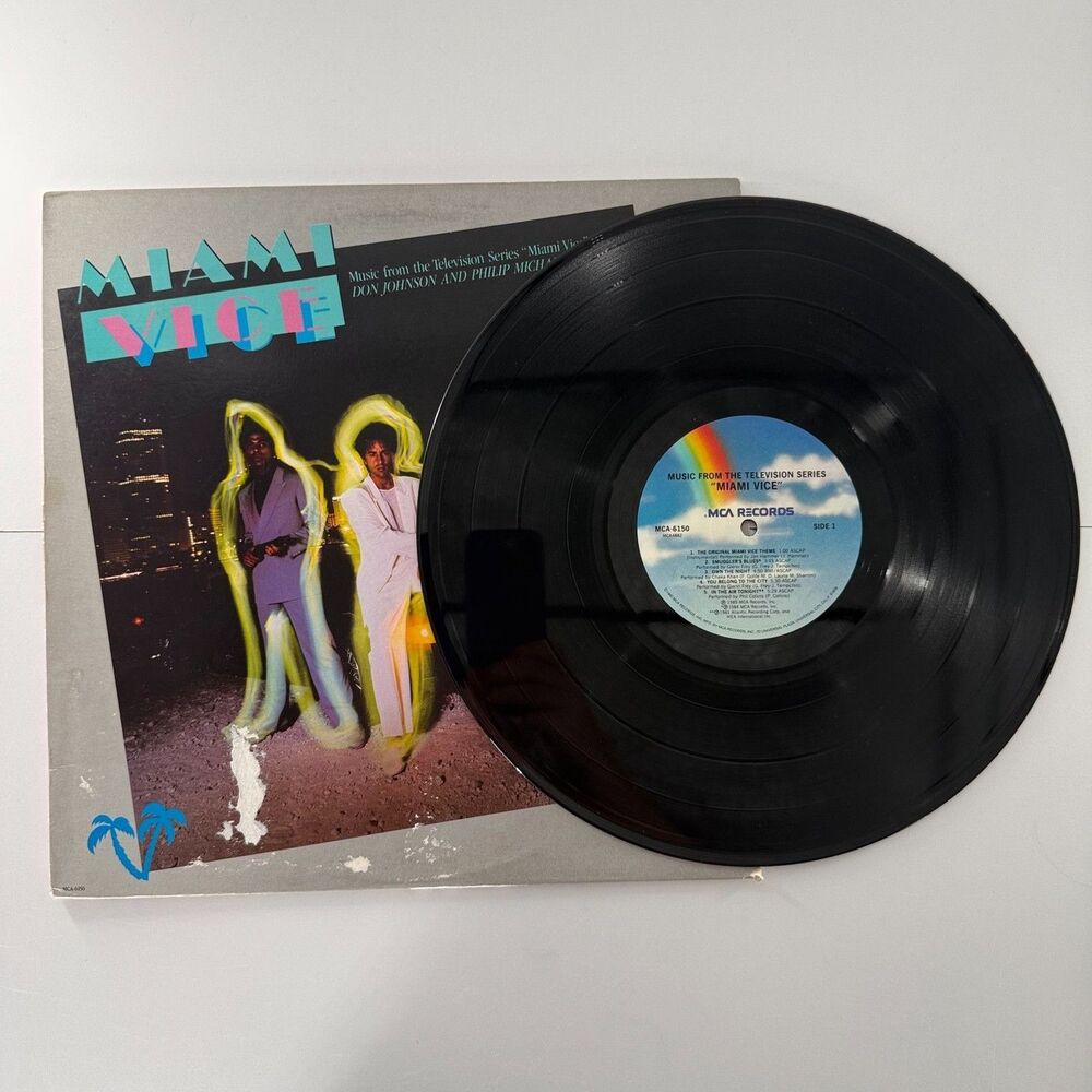 Miami Vice Soundtrack LP Vinyl 1985 MCA-6150 US VG+ Synth Pop OST #76